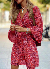 Print Lace Sleeveless A-line Above Knee Skater Dresses